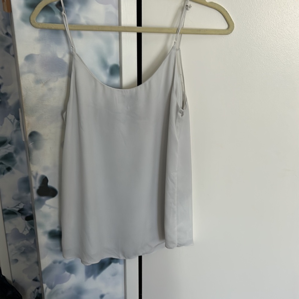 Aritzia Basic White Flowy Tank Top - image 2